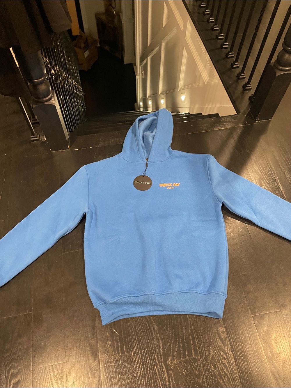 White Fox Boutique Men’s Sky Blue Logo Hoodie